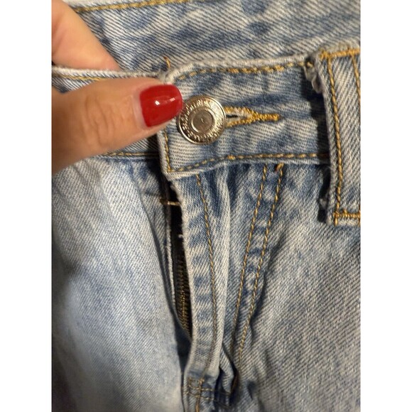 Shein Size 4 Light Wash Distressed Wide Leg Jeans 90s Mom Denim‎ - Picture 4 of 5